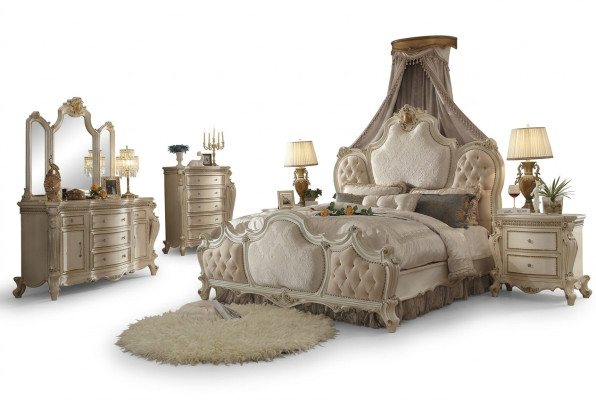 Designer slaapkamerbed met 2 nachtkastjes en een commode, 4-delig set, nieuw, 180x200cm.