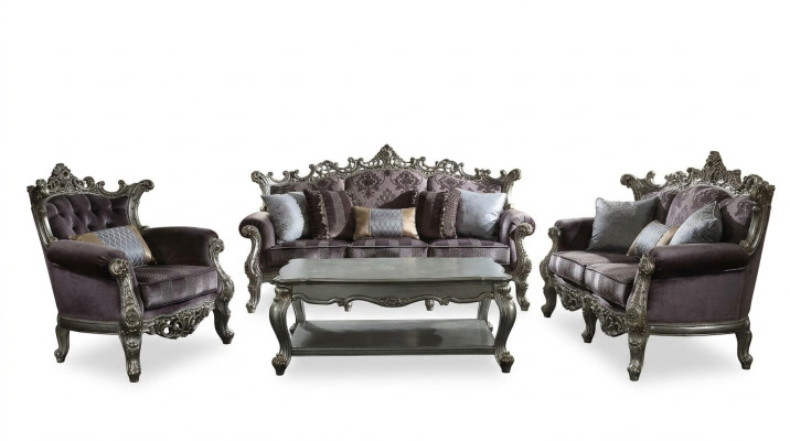 Sofaset 4+1+1 Zits Bankstel 4-delige set Design Bank Banken Barok