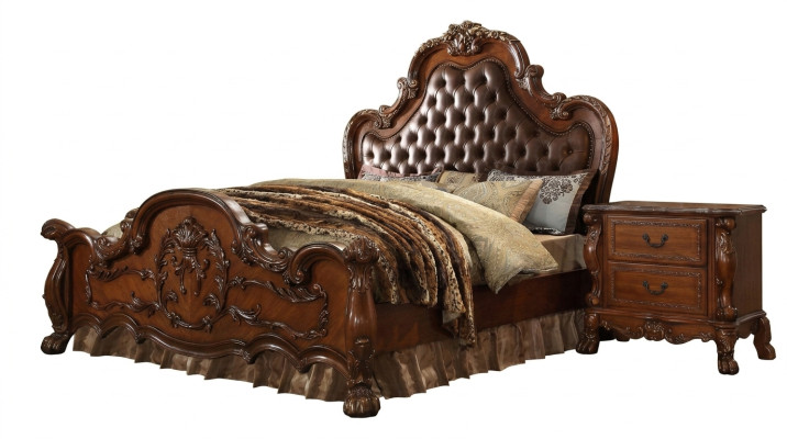 Bed 2x Nightstands 3 pieces Set Furniture Baroque Rococo Bedroom Set