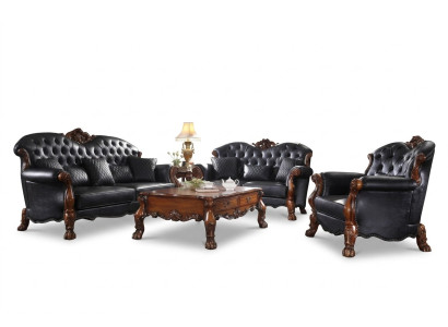 Sofa set 3+1+1 zits bank bank bekleding set banken leer