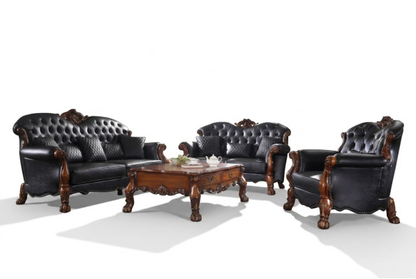 Designer bankstel 3+2+1 zitsbank bank lederen set nieuwe bekleding