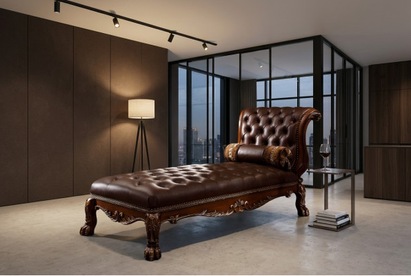 Chaiselongues Chesterfield Ligbed Ottomaan Chaisebank Bank Chesterfield