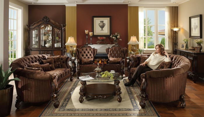 Sofa set Bank Bank bekleding Klassieke woonkamer groep Set