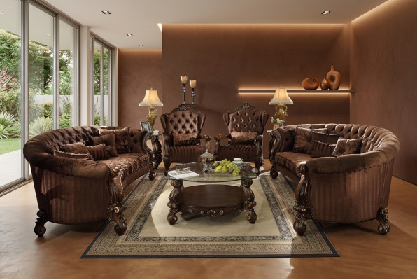 Sofa set Bank Bank bekleding Klassieke woonkamer groep Set