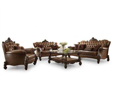 Lederen sofa Sofagarnituur 3+1+1 zitplaatsen set garnituur gestoffeerde sofa bank.