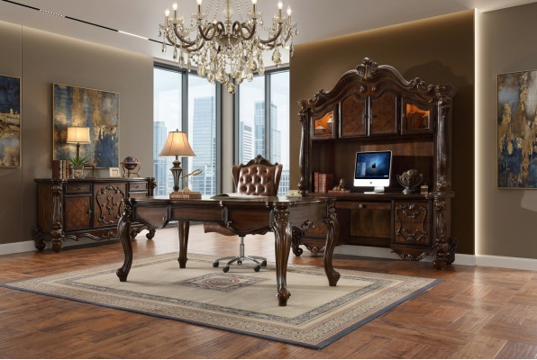 Edele luxe kantoorset, bureau + stoel + computertafel