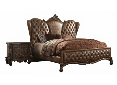Chesterfield bed 2x nachtkastjes 3-delige set meubels barok rococo slaapkamerset