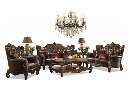 Luxe Chesterfield bankstel 3+2+1 zits + salontafel meubilair bank