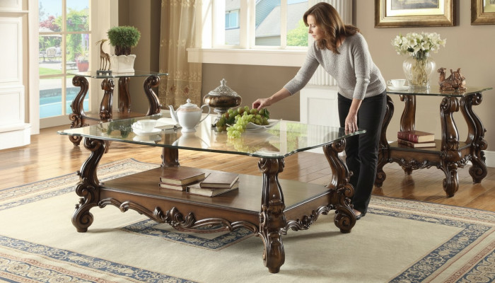 Edele designer salontafel bijzettafel decoratieve bank woonkamer tafel barok