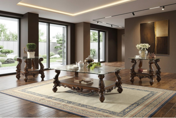 Edele designer salontafel bijzettafel decoratieve bank woonkamer tafel barok