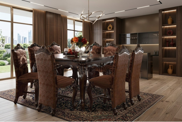 Klassieke eettafel houten set eetkamer 8 stoelen set stoelen