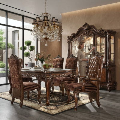 Luxe vitrinekasten kabinet hoekkast hoekvitrine glas nieuw barok.