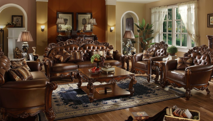 Compleet set bankstel 5-delig. Salontafel Sofa Bankstel Hout Zitlandschap