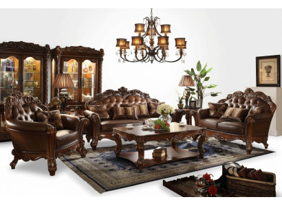 Klassieke set bankstel bank bankstel bank leren bank bekleding 321