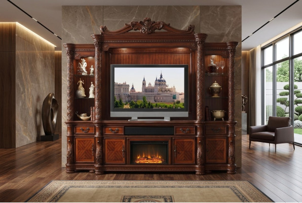 Ontwerper Woonkamer Klassiek Decoratieve TV Wandmeubel Mediawand TV-wand