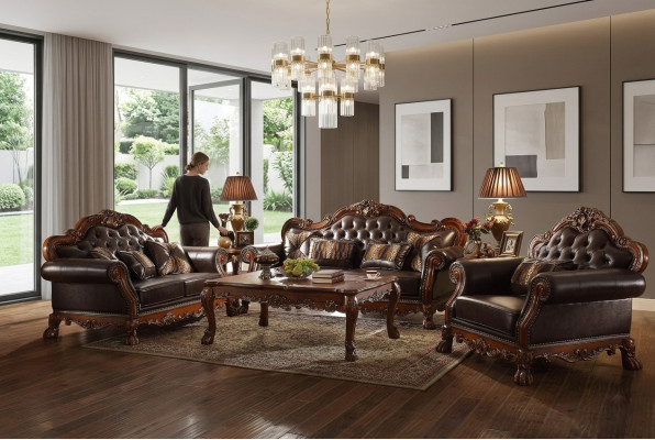 Luxus Chesterfield sofagarnituur 3+2+1 zits met salontafel meubilair bank sofa nieuw