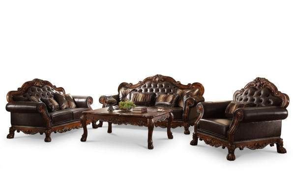Luxus Chesterfield sofagarnituur 3+2+1 zits met salontafel meubilair bank sofa nieuw