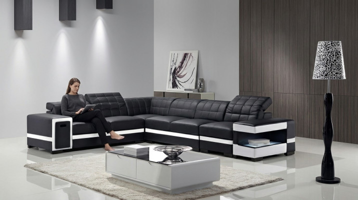 Designer Bank Bank Hoekbank Bekleding Decor Set Woonlandschap L-vorm
