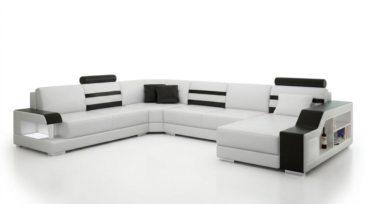 Hoekbank Bank Bank Bekleed Hoekbank Woonlandschap Lederen Design Hoek U-vorm