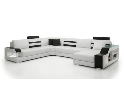 Hoekbank Bank Bank Bekleed Hoekbank Woonlandschap Lederen Design Hoek U-vorm