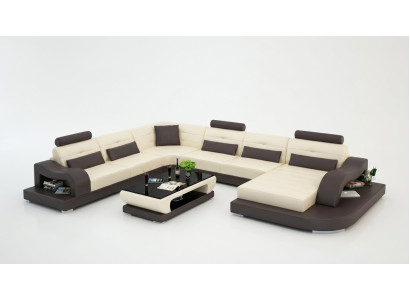 Hoekbank Sofa Bank Bekleding Hoek Zit Woonlandschap Set U Vorm