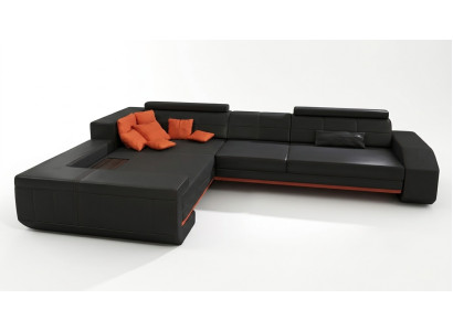 Sofa L-vorm leren bank bankstel design hoekbank