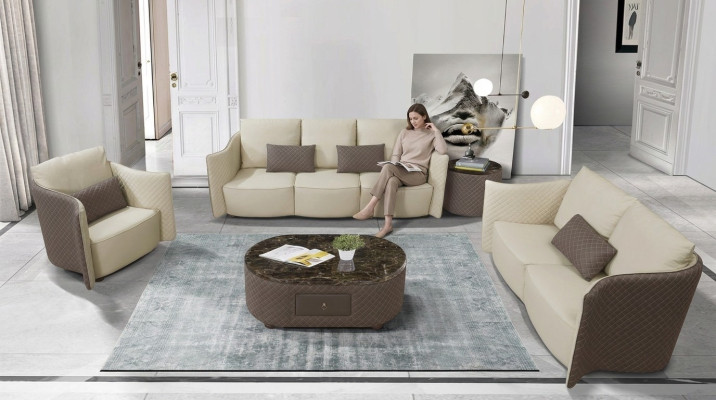 Bankstel 3+2+1 zitplaatsen set Sofa Design Bekleding Modern Bankstellen Bank