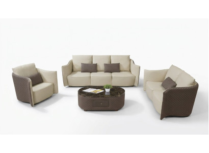 Bankstel 3+2+1 zitplaatsen set Sofa Design Bekleding Modern Bankstellen Bank