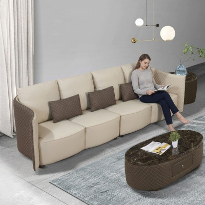 Sofa Bank Beklede Banken 4-zits Textiel grote xxl Woonkamer Banken Leder