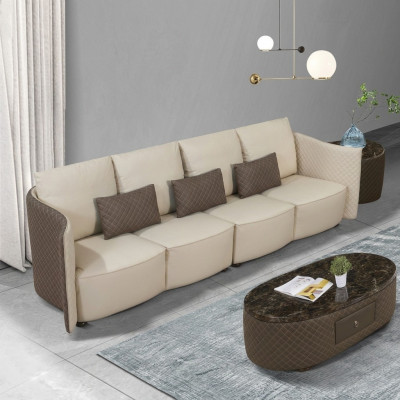 Sofa Bank Beklede Banken 4-zits Textiel grote xxl Woonkamer Banken Leder