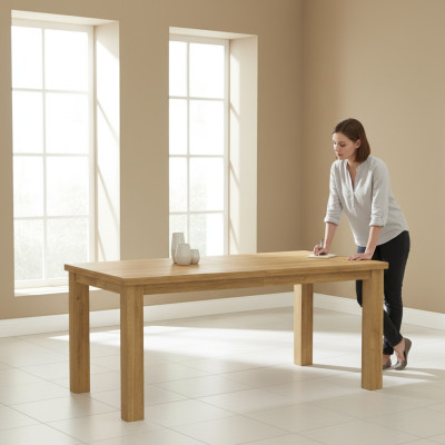 Ontwerp eettafel Ontwerp tafel Houten eetkamermeubels Salontafel Tafels 160/220