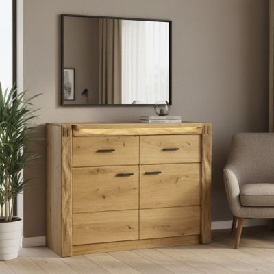 Ontwerp commode commodes hout dressoir moderne dressoir hoge kast 116cm nieuw