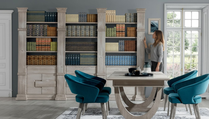 Klassieke plank wandplank boekenkast boekenkast woonwand woonkamer