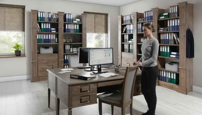 Ontwerp Kantoor Kantoor Advocatenkantoor Tafel Plank Archiefkast Decoratie Schrijftafels