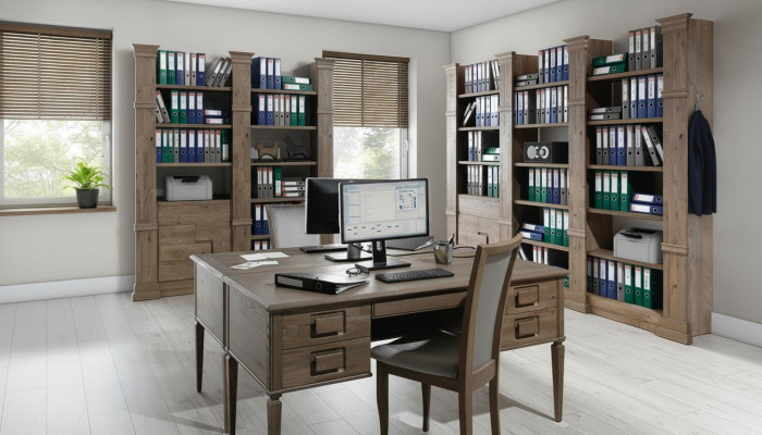 Ontwerp Kantoor Kantoor Advocatenkantoor Tafel Plank Archiefkast Decoratie Schrijftafels