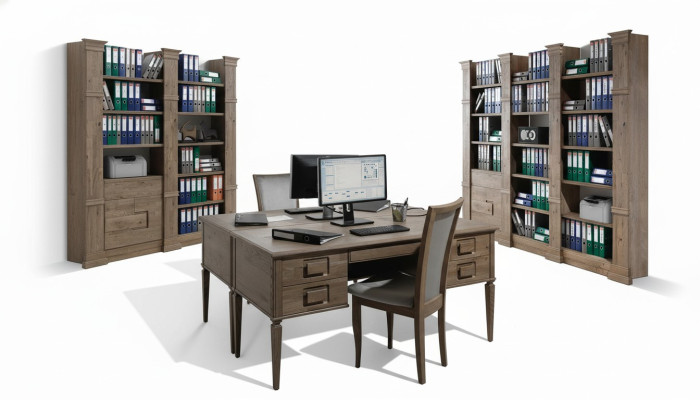 Ontwerp Kantoor Kantoor Advocatenkantoor Tafel Plank Archiefkast Decoratie Schrijftafels
