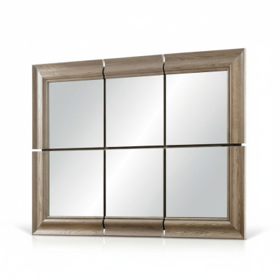 Moderne Grote Spiegel Wandspiegel Echt Houten Frame Hangspiegel Nieuw 146x105cm