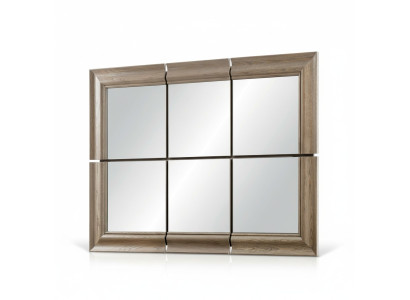 Moderne Grote Spiegel Wandspiegel Echt Houten Frame Hangspiegel Nieuw 146x105cm