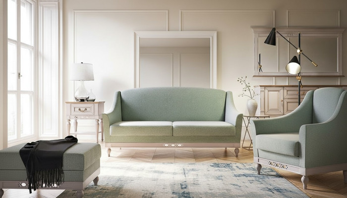 Sofa set 3-zits bank Bankstel Moderne banken Stof