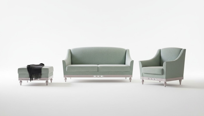Sofa set 3-zits bank Bankstel Moderne banken Stof