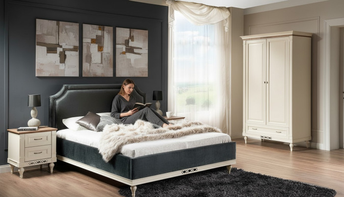Bed Polster Design Luxus Hotel Bedden Echtelijk 140/160cm Slaap Kamer Dubbel Textiel
