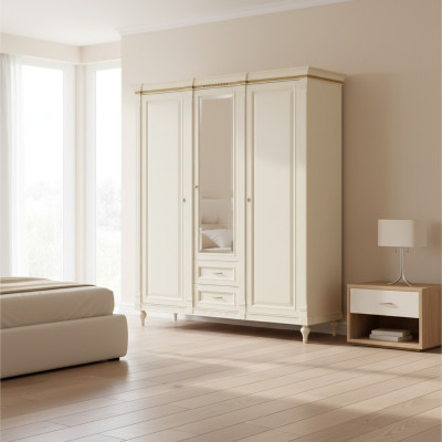 Kledingkast Kast Kabinet Wandkast 3 Deuren Hout Meubels Slaapkamer
