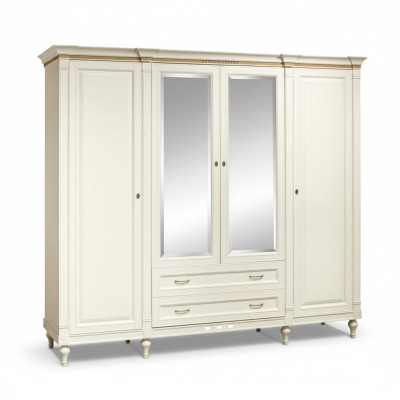 Klassieke kasten Kast Kastwand 4 deuren Houten meubels Slaapkamer