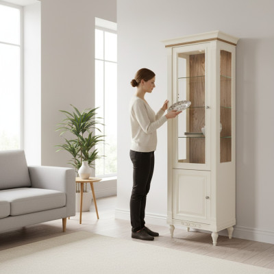 Klassieke vitrinekast vitrinekast vitrinekasten dressoir glazen kasten Nieuw