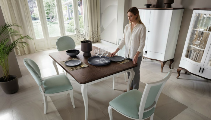 Eetkamerset Eettafel 4 x Stoel Set Set Garnituur Eetgroep Tafel Klassiek
