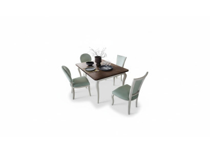 Eetkamerset Eettafel 4 x Stoel Set Set Garnituur Eetgroep Tafel Klassiek