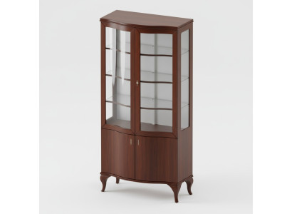 Klassieke vitrinekast kast kasten vitrines hout woonkamer dressoir
