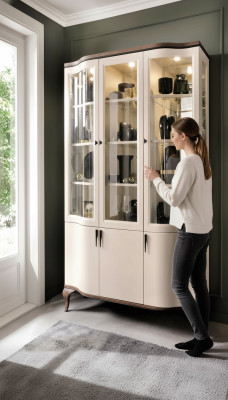 Kasten Vitrine Vitrines Hout Kostbare Luxe Glas Kast Hout Plank