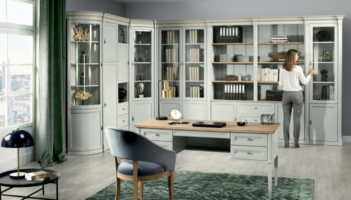 Bureau kast muur hoekkast hout luxe meubels - Offerte aanvragen - Andere maat