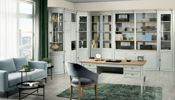 Bureau kast muur hoekkast hout luxe meubels - Offerte aanvragen - Andere maat